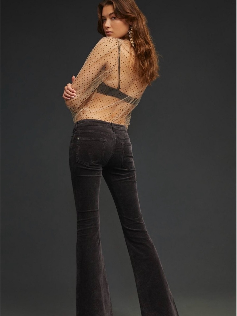 Pilcro Black Boot Cut Corduroy. Size 28 - Picture 2 of 8